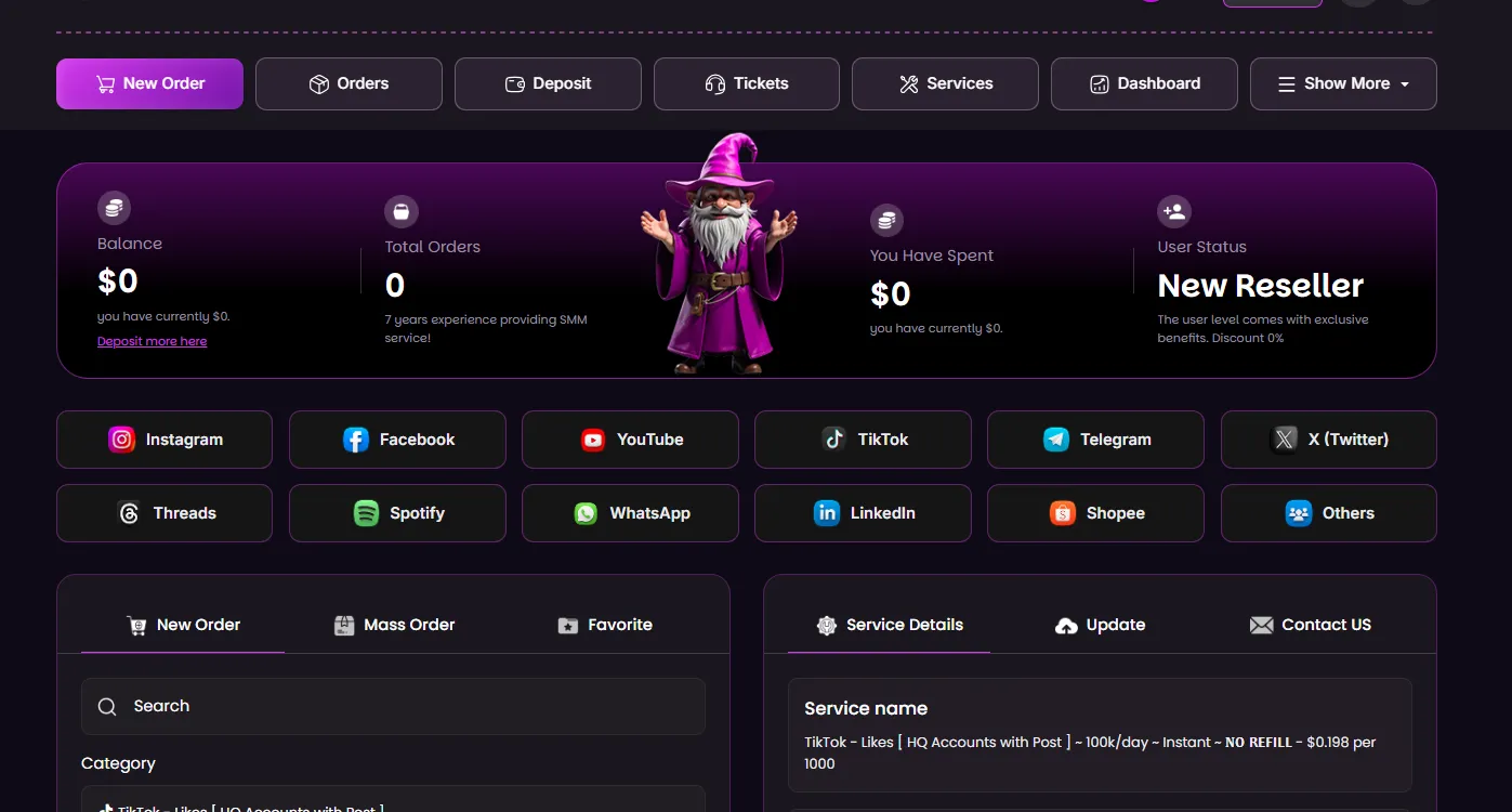 Growfollows Interface