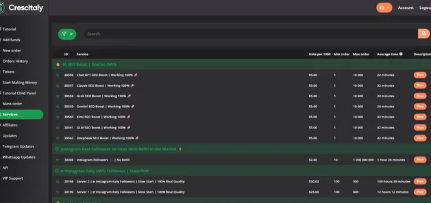 Crescitaly screenshot